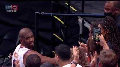 [Highlight] CP3 goes to the stands to celebrate with his mom after the series win