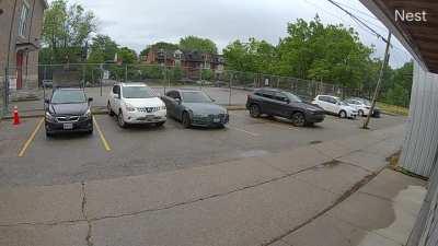 Pole comes out of nowhere