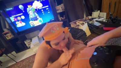 Rewarding him for winning in Fall Guys