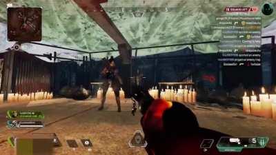 My aim with the wingman is so potato this Wraith thought I was friendly shooting and spared me