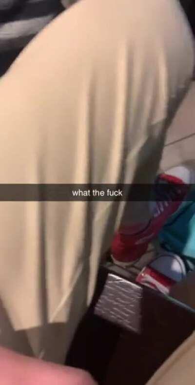 random dude starts untying my shoe in a starbucks