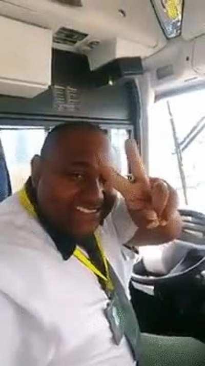 Bus driver not paying attention