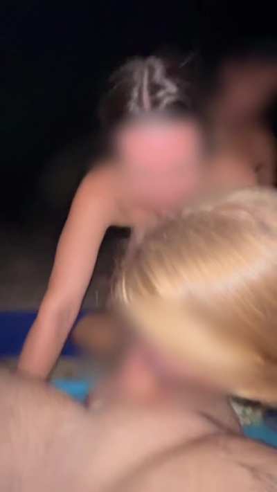 My favorite way to end a long day at the beach