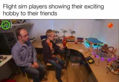 “Ok so after the 10 minute start-up we can taxi and take off which is actually really interesting because on this aircra-“