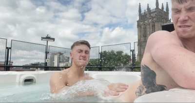 Getting rimmed from the hot tub to the bedroom