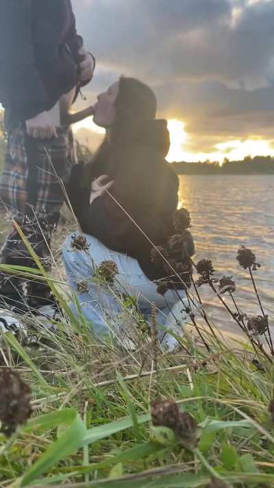 She loves public blowjob