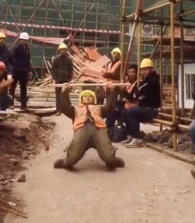 Michael Jackson reincarnated on a construction site