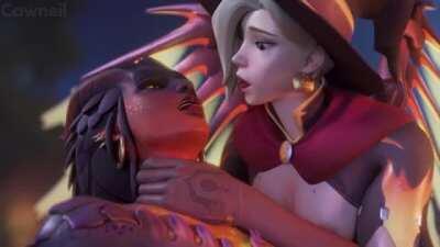 Symmetra & Mercy, (Cawneil)