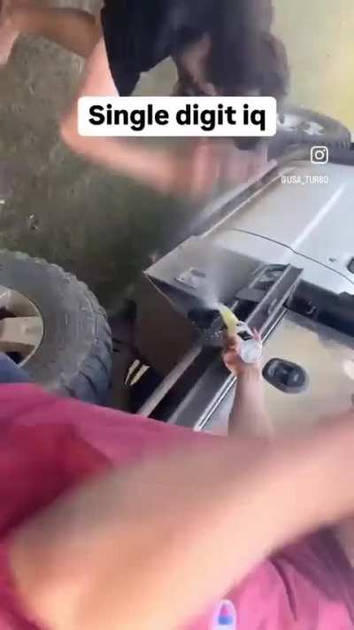 Truck exhaust and beer