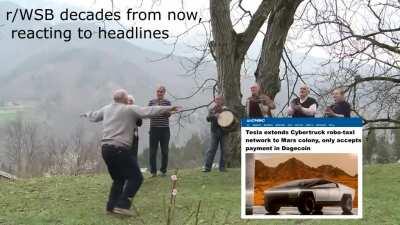 WSB decades from now, reacting to news headlines