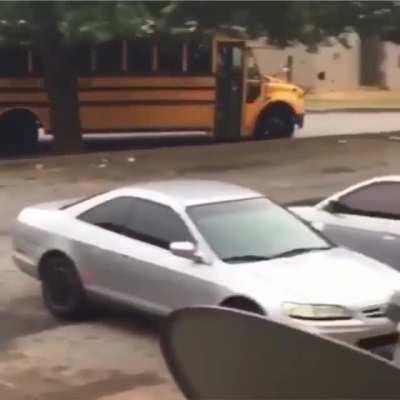 Kid steals the school bus