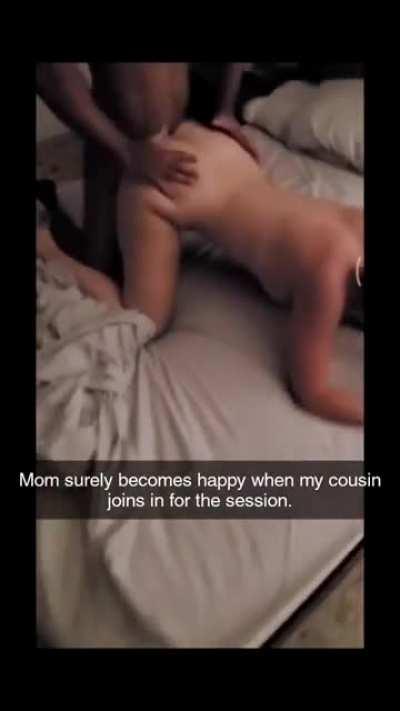 Mom enjoys threesome...