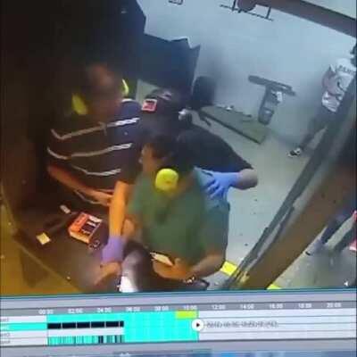 Idiot pointing a gun at someones head