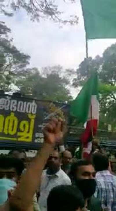 Kid leading the protest in solidarity with Indian farmers.