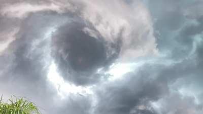 Tornado forming above the camera person