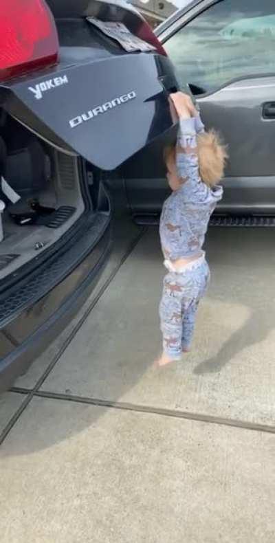 Opening up the trunk