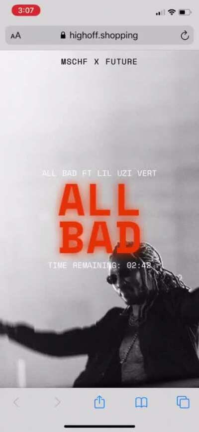 [FRESH] Future - All Bad ft. Lil Uzi Vert (RECORDED AUDIO FROM WEBSITE)