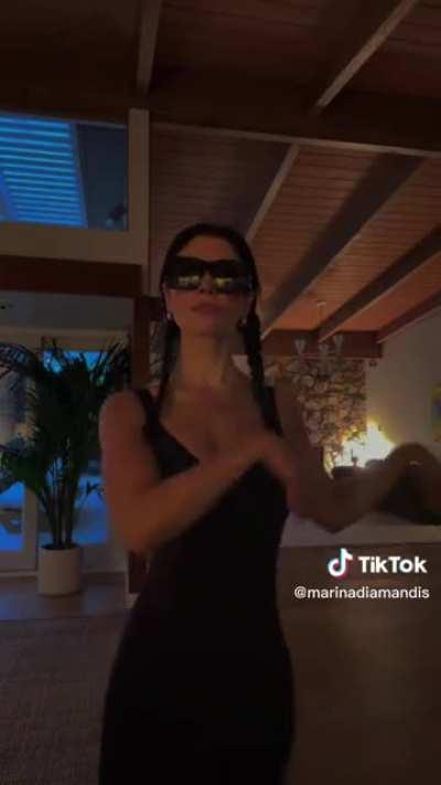 Marina dancing to Lady Gaga’s Bloody Mary via TikTok
