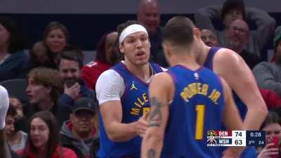 [Highlight] Jokic throws a behind the head pass to Gordon, who reverse dunks on Deni Avdija for an and-one