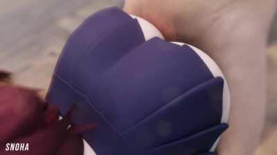 Dva takes dick in a skirt (snoha)