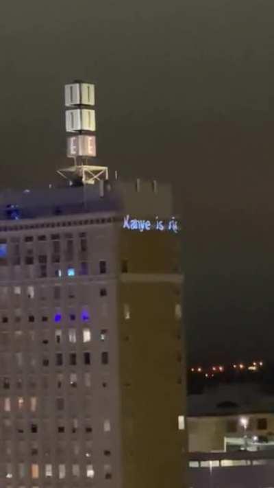 Antisemitism displayed on the outside of a building at the UF/UGA game in Jacksonville