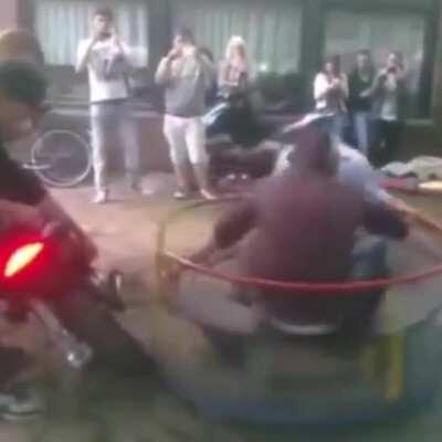 Got hit on his head!