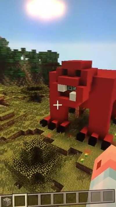 My kid is always surprising me with his creativity in Minecraft and this time he made a dragon complete with the ability to shoot fireballs from its mouth, and I wanted to share his creation.