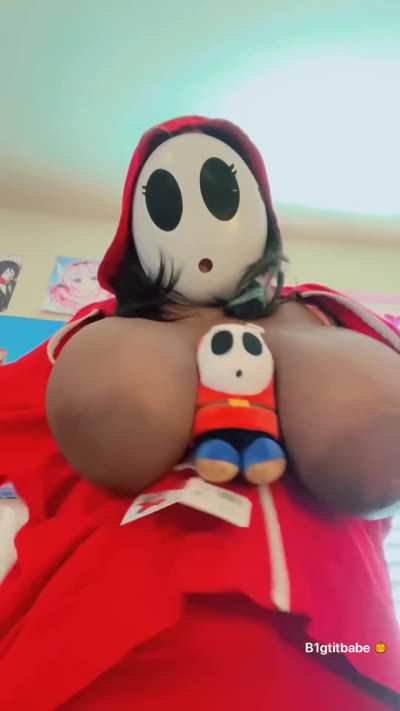 Shyguy smothers shyguy with massive titties 