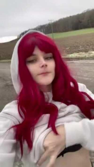 i got too horny on my way home from school… hope no one saw me flash my 18 years old tits, cant wait to get home to do something about it…