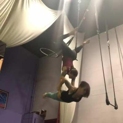 Pantsing fellow gymnast