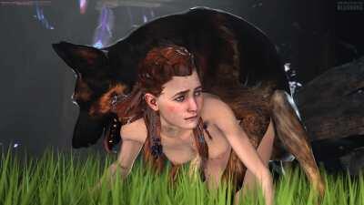 Aloy x Dog (blueberg) [Horizon Zero Dawn]
