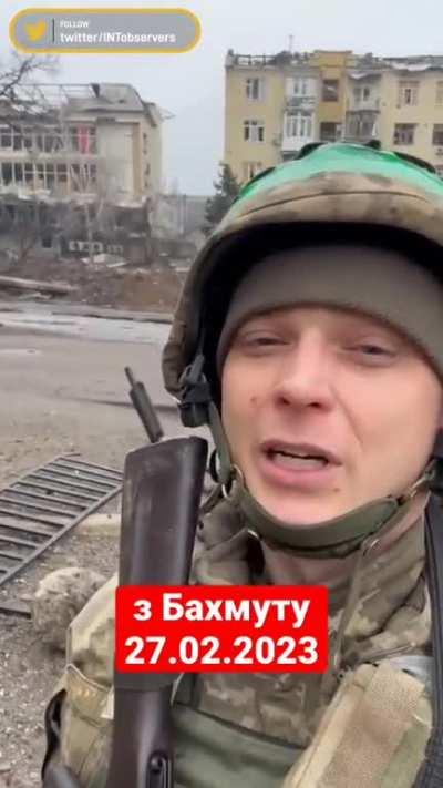 One of the soldiers of the 93rd gave a short update from Bakhmut today.