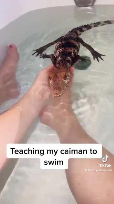 My big boy learning to swim !