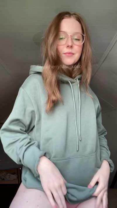 Here’s a quick peek under my hoodie