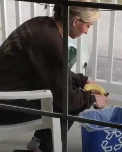 to peel a banana...