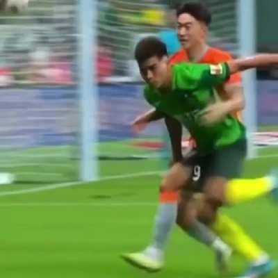 Penalty was awarded against Orange shirt 