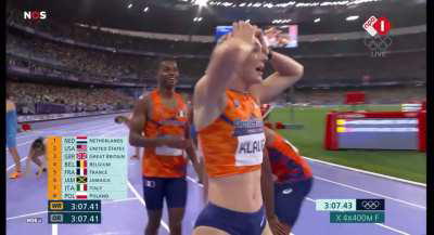 Femke Bol with an incredible last 400 meters on the 4x400 meters