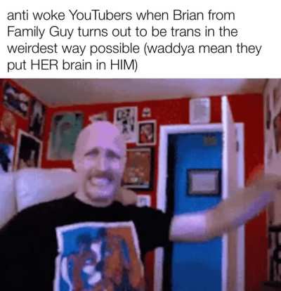 Dreamed that Family Guy explained why Brian can talk (CIA brain switching, same as Klaus from American dad but with a brain that was a different gender) and it went down as one of the most controversial episodes of all time