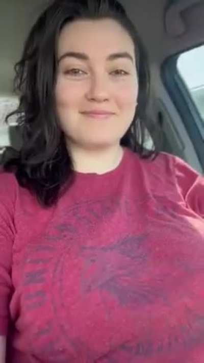 Flashing my huge tits in public