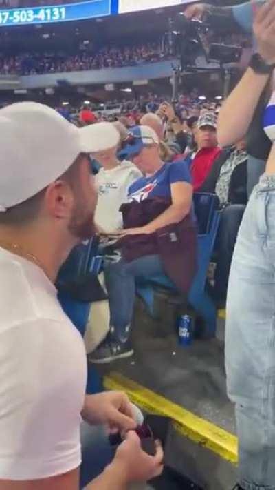 She won't getting the real ring for sure...