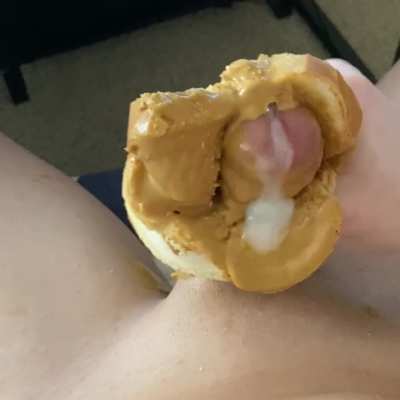 fucked a peanut butter sandwich, way messier than i thought it would be hahah