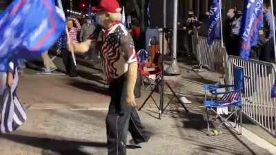 Pro-Trump protesters decide to Rage Against The Machine