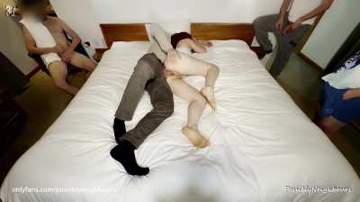 Impregnate My Horny Wife - 4 Men Came All Inside Her One After The Other