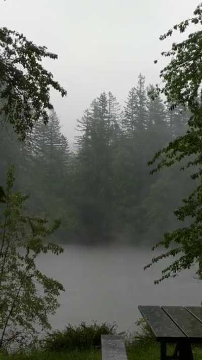 A release over Deep Lake