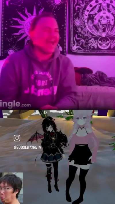 You never know who you're talking to in VR chat