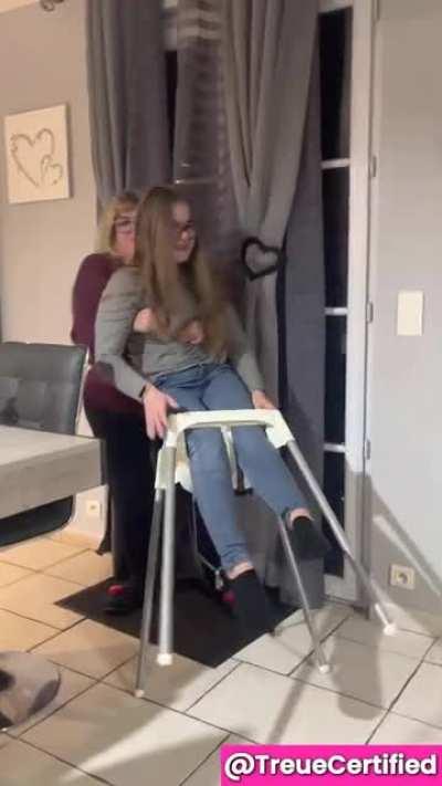 Getting stuck in baby chair when you're an adult.