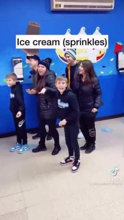 That service worker was probably more mesmerized by the line of customers waiting for this annoying family to finish their non-order