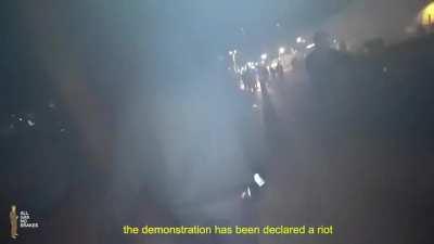 The demonstration has been declared a riot