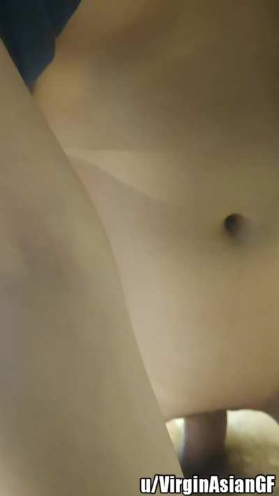 My Japanese pussy was too tight while riding to get it all the way inside...