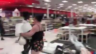 Minneapolis rioters loot and then set fire to the local Target